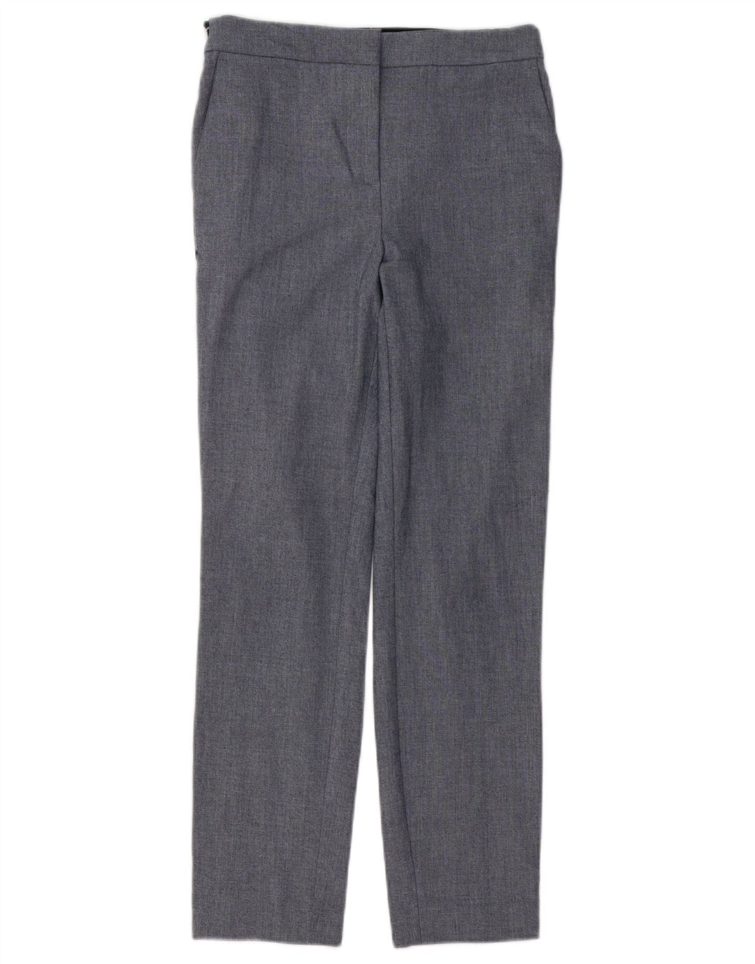 Zara Mujer Pantalón Chino Slim Small W26 L27 Poliéster A Rayas Gris