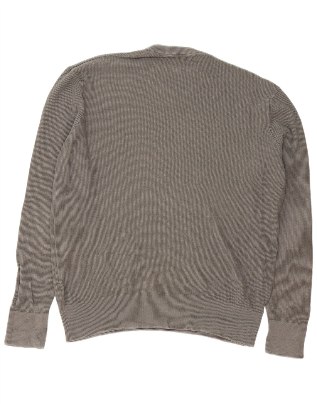 Zara Hombre Jersey Cuello Redondo Jersey Algodón Gris Medio