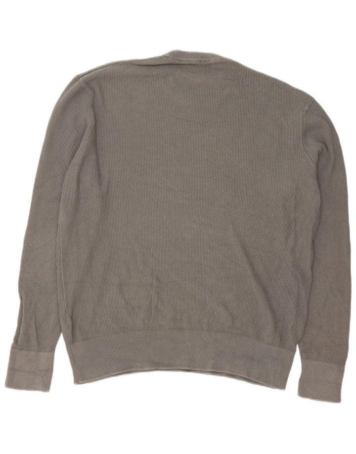 Zara Hombre Jersey Cuello Redondo Jersey Algodón Gris Medio