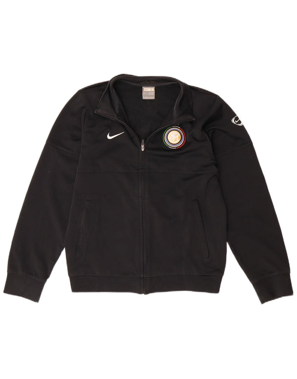 NIKE Boys Inter Milan Chándal Top Chaqueta 12-13 años Negro Poliéster