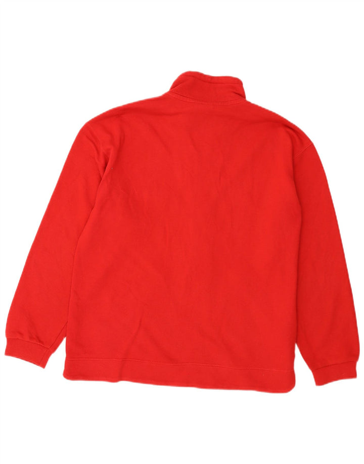 ASICS Mens Graphic Chándal Top Chaqueta Pequeña Algodón Rojo