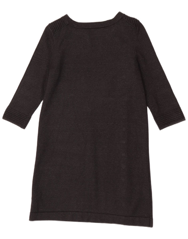 Phase Eight Vestido tipo jersey de manga 3/4 para mujer UK 40 Small Viscosa negra