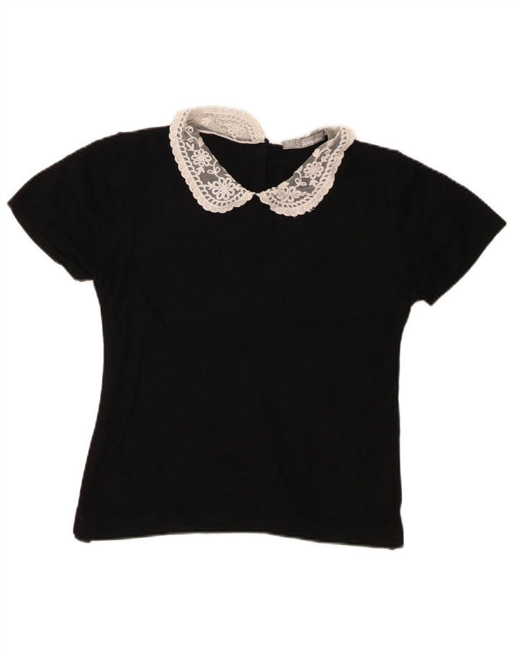 Marks & Spencer - Blusa corta para mujer (talla 40), color negro