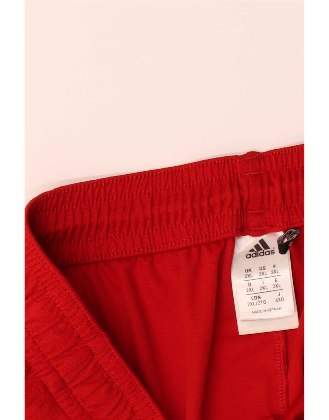 Adidas Mens Climalite Sport Shorts 2XL Rojo Colorblock Poliéster