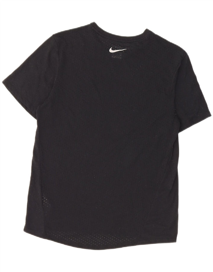 Nike - Camiseta para correr para hombre, talla pequeña, poliéster negro