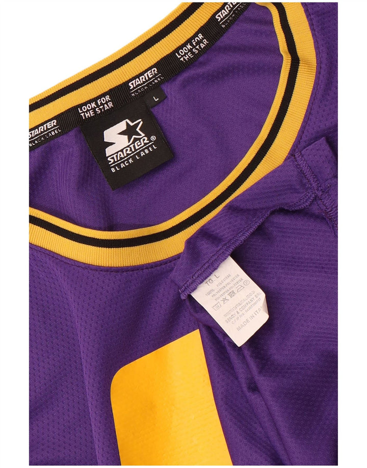 STARTER Hombre Graphic Vest Top Large Morado Colorblock Poliéster