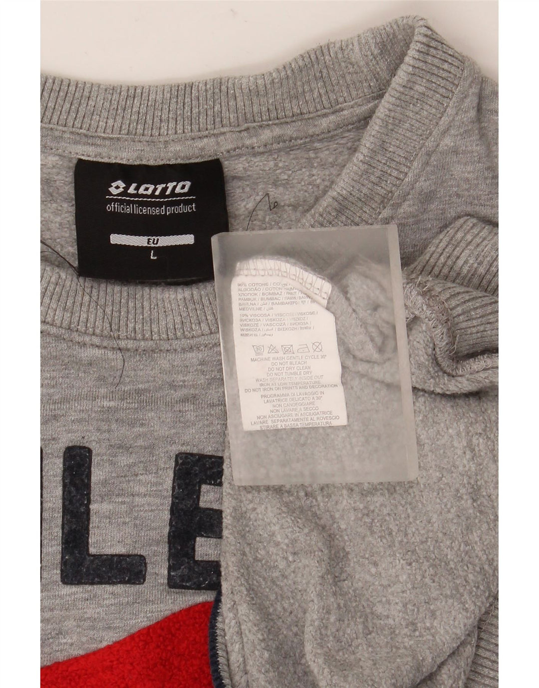 LOTTO Sudadera Gráfica para Hombre Jersey Grande De Algodón A Rayas Gris