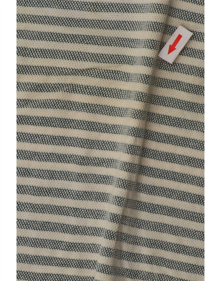 Zara Hombre Camiseta Top Grande Algodón Rayas Gris