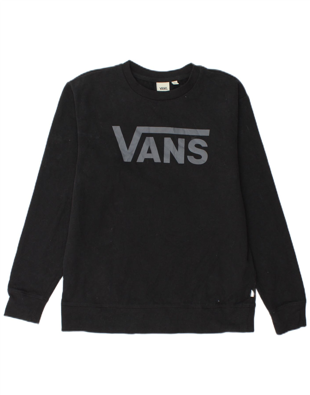 Vans Hombre Sudadera Gráfica Jersey Pequeño Algodón Negro