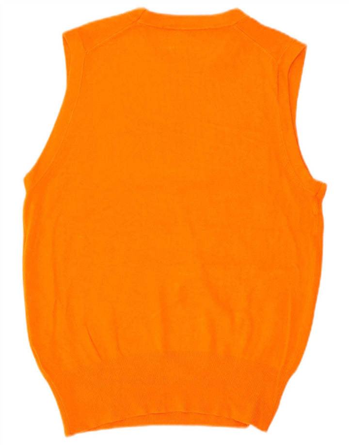 Zara Mujer Chaleco Tank Top UK 12 Medium Naranja Viscosa