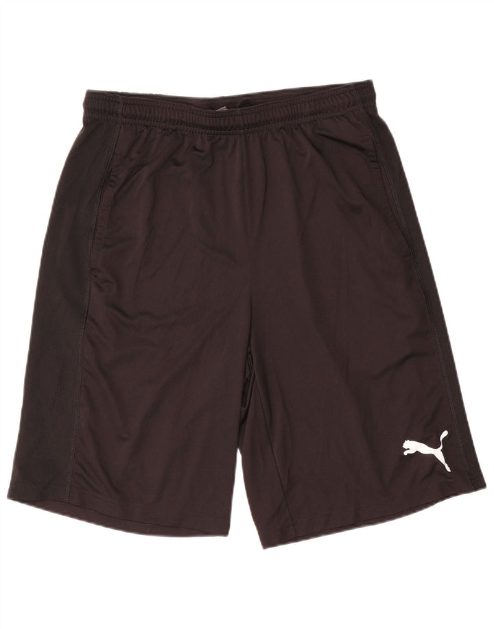 PUMA Pantalones cortos deportivos para hombre poliéster negro grande