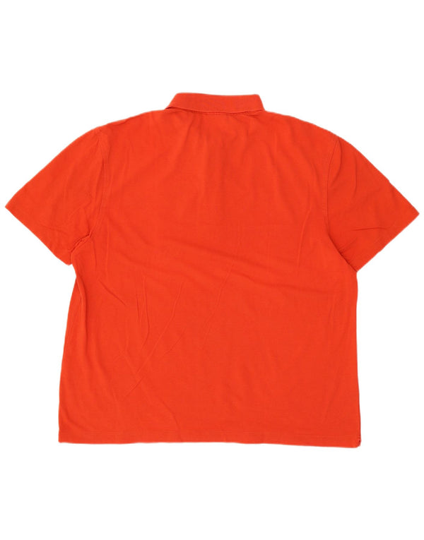 Polo Lacoste para hombre talla 7 2XL algodón naranja