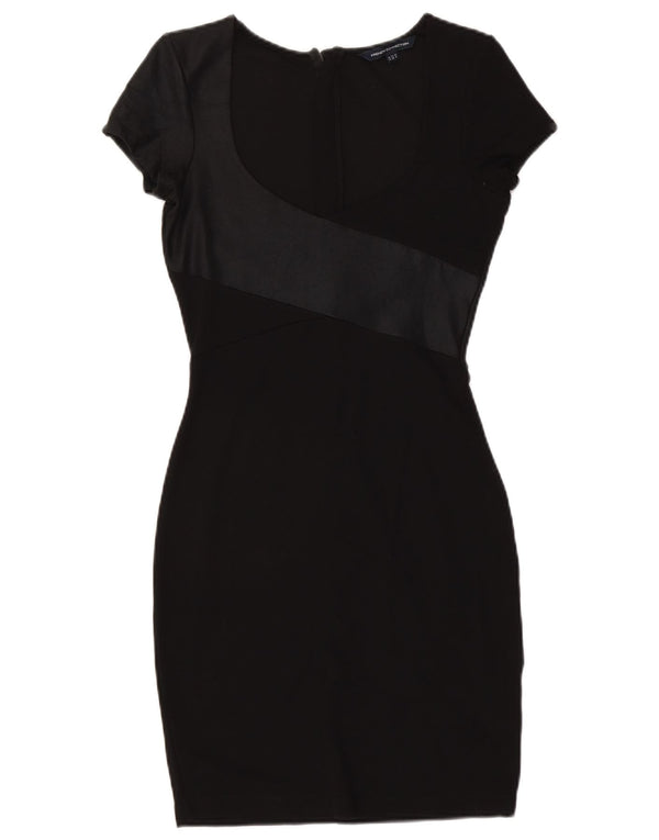 French Connection Vestido ajustado para mujer UK 40 Small Viscosa negra