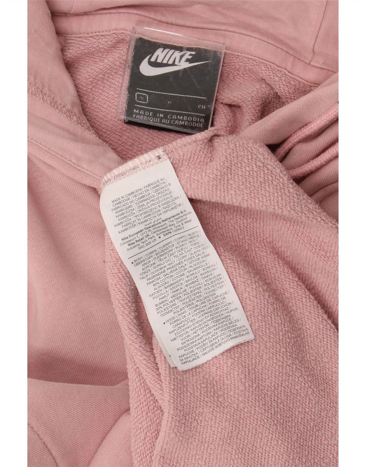 NIKE Jersey con capucha extragrande para mujer UK 10 Small Pink Cotton