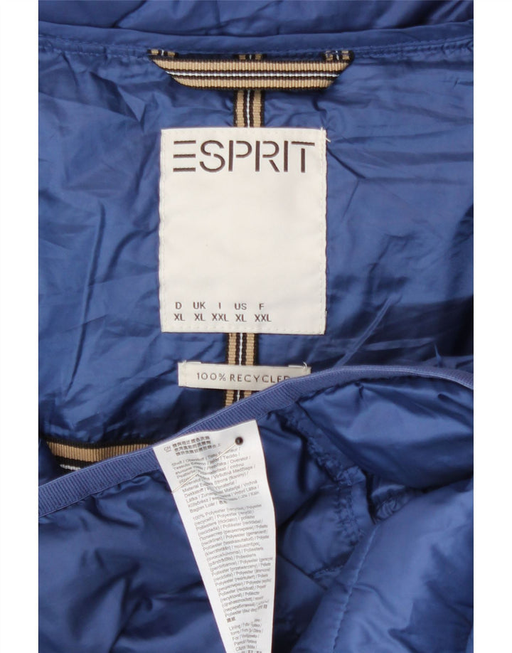 Esprit Chaqueta acolchada con capucha para mujer ES 40 XL Poliéster azul