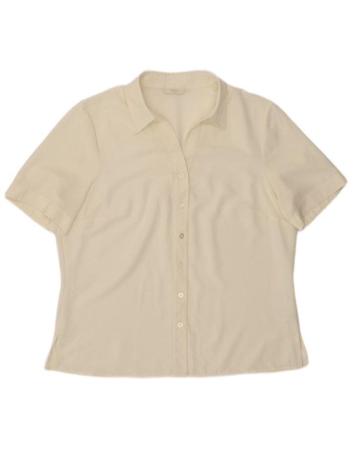 Marks & Spencer Camisa de manga corta para mujer UK 40 XL Off White