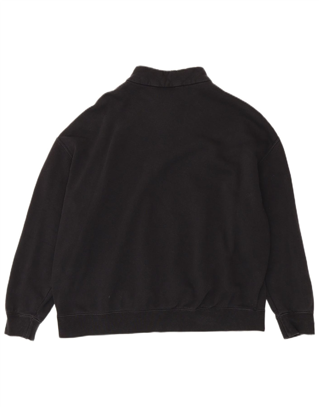 Nike Sudadera extragrande con cuello y cremallera para mujer UK 10 Small Black Cotton