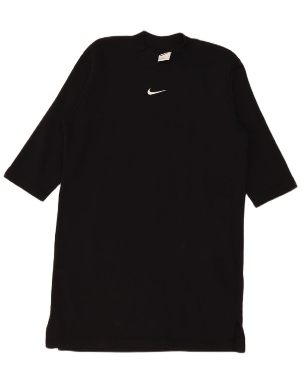 Nike Vestido tipo camiseta extragrande de manga 3/4 para mujer UK 6 XS Algodón negro