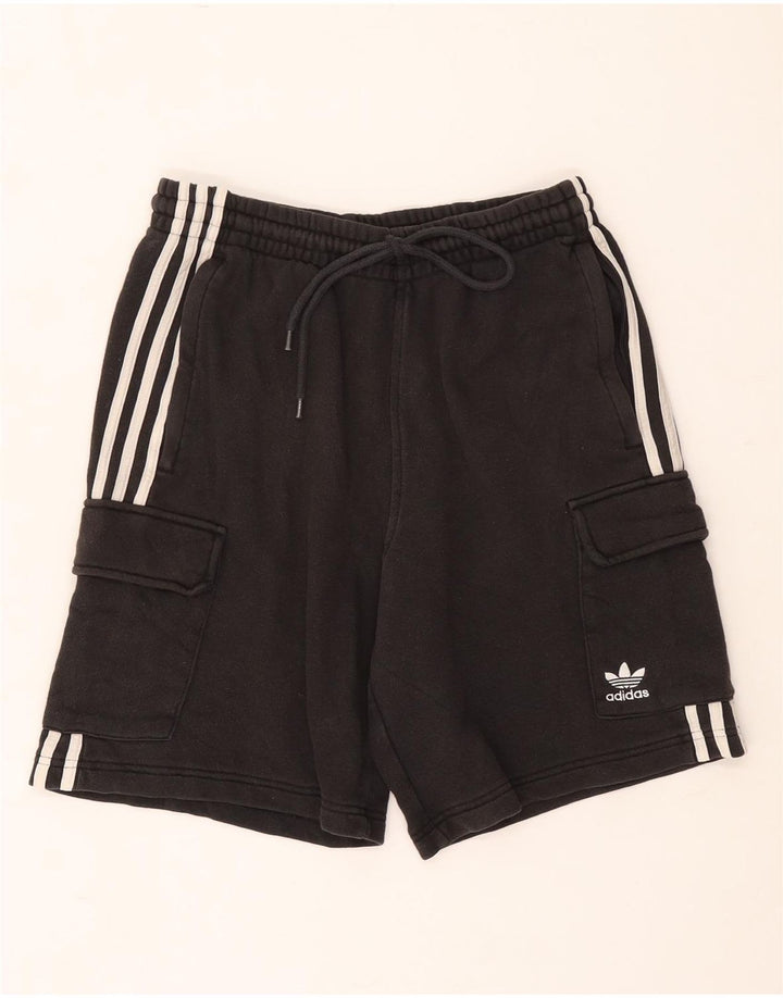 Pantalones cortos deportivos Adidas para hombre de algodón gris medio