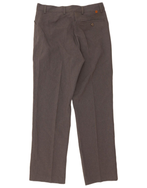 Farah Pantalones Casuales Rectos Para Hombre W32 L31 Poliéster Gris