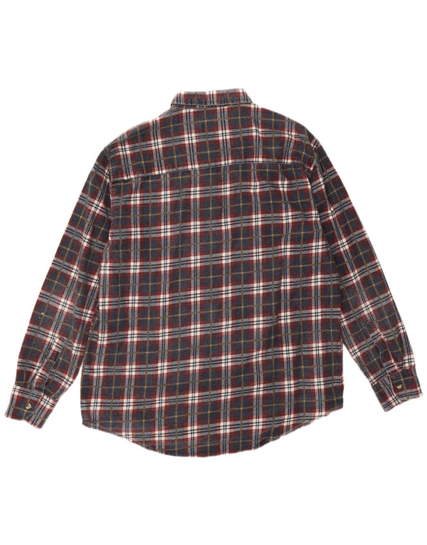 Camisa de franela para hombre Cotton Club Talla 41/42 Large Azul marino Cuadros