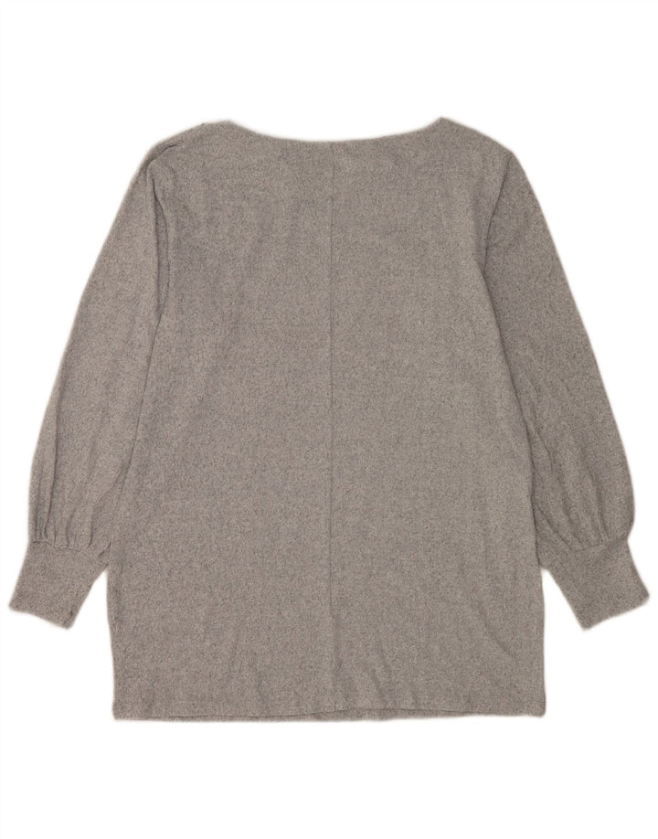 Marks & Spencer Blusa para mujer Top UK 44 Poliéster moteado gris medio