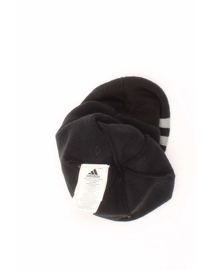 Adidas Boys Beanie Hat Talla única Negro Rayas Poliéster
