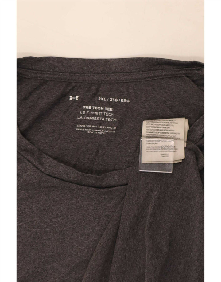 Under Armour Camiseta para hombre Top 2XL Gris Poliéster