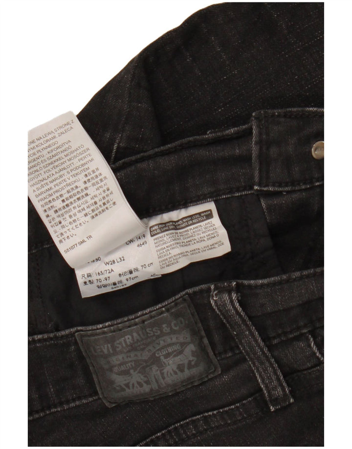 LEVI'S Jeans súper ajustados de talle alto 720 para mujer W28 L30 Algodón negro