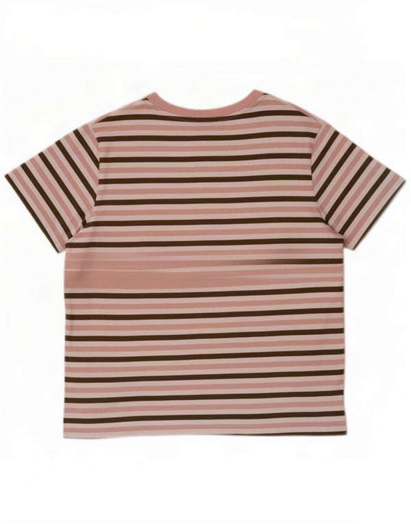 Marks & Spencer Camiseta para mujer Top UK 44 Grande Algodón a rayas rosa