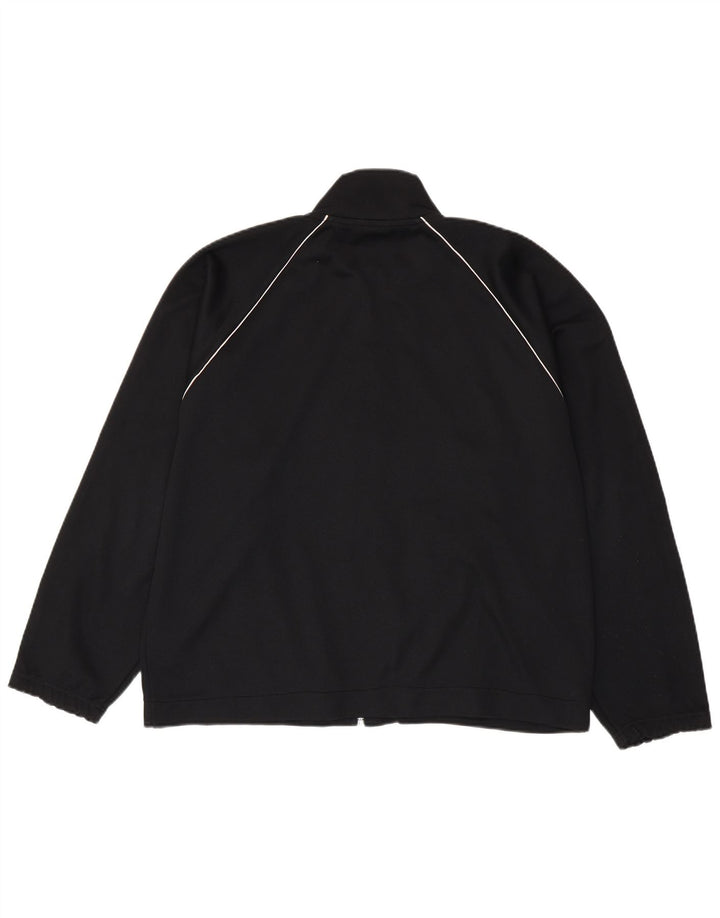 Asics Hombre Gráfico Chándal Top Chaqueta Mediano Negro Colorblock Poliéster