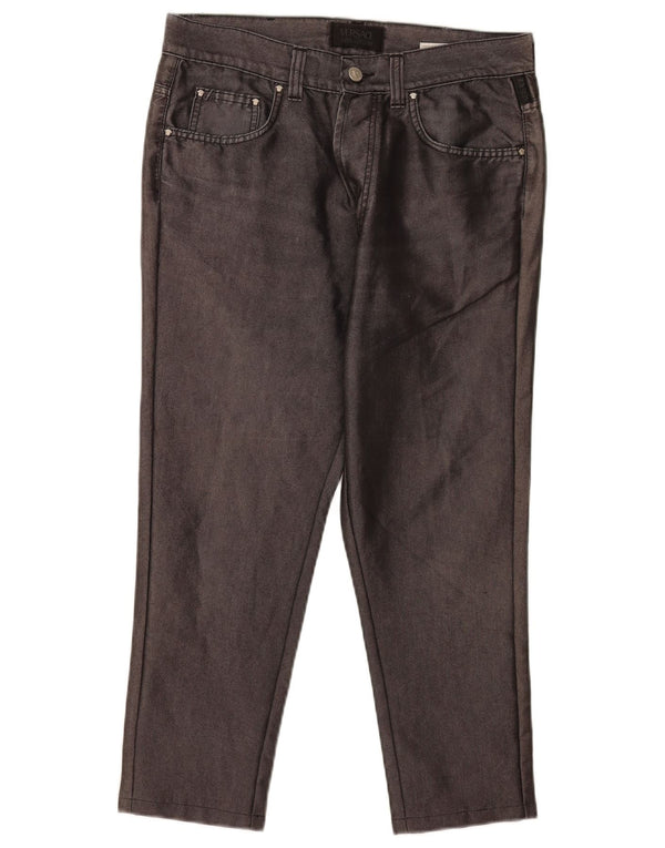 Versace Hombre Pantalones Casuales Tapered W29 L23 Algodón Gris
