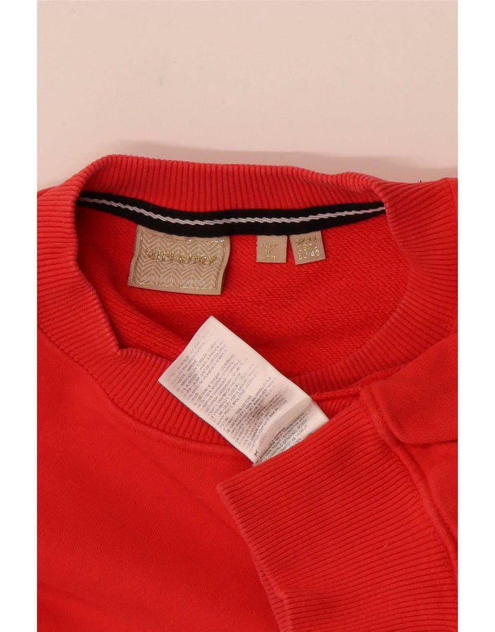 Superdry Sudadera extragrande para mujer, jersey, Reino Unido 44, algodón rojo grande