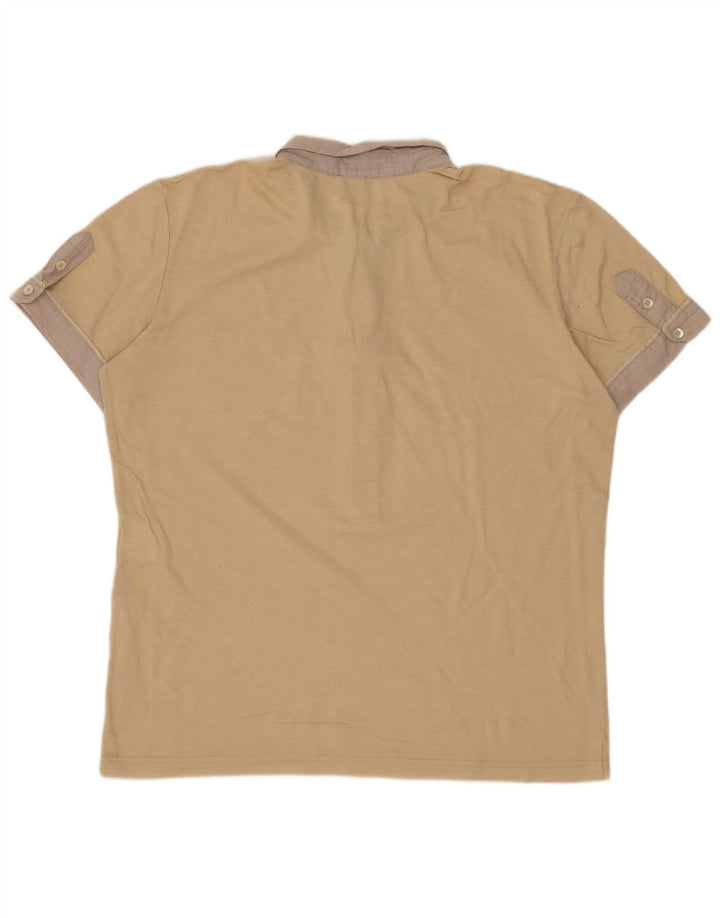 DOLCE & GABBANA Polo Rugby Hombre Grande Algodón Beige