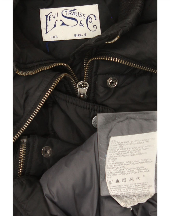 LEVI'S Chaqueta acolchada para mujer UK 10 Small Poliéster negro