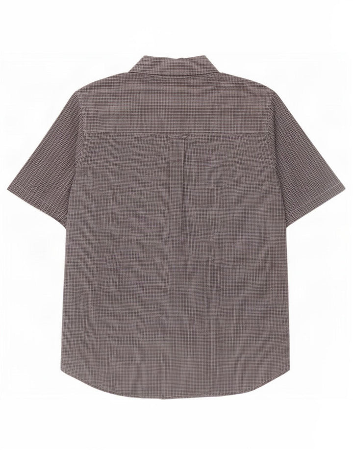 Chaps Camisa de manga corta para hombre de fácil cuidado, algodón gris grande