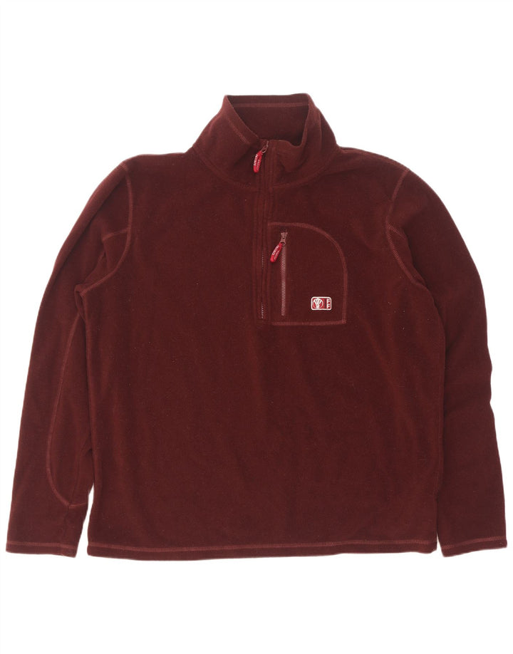 Jersey de forro polar con cuello y cremallera para hombre de Fat Face Poliéster granate grande