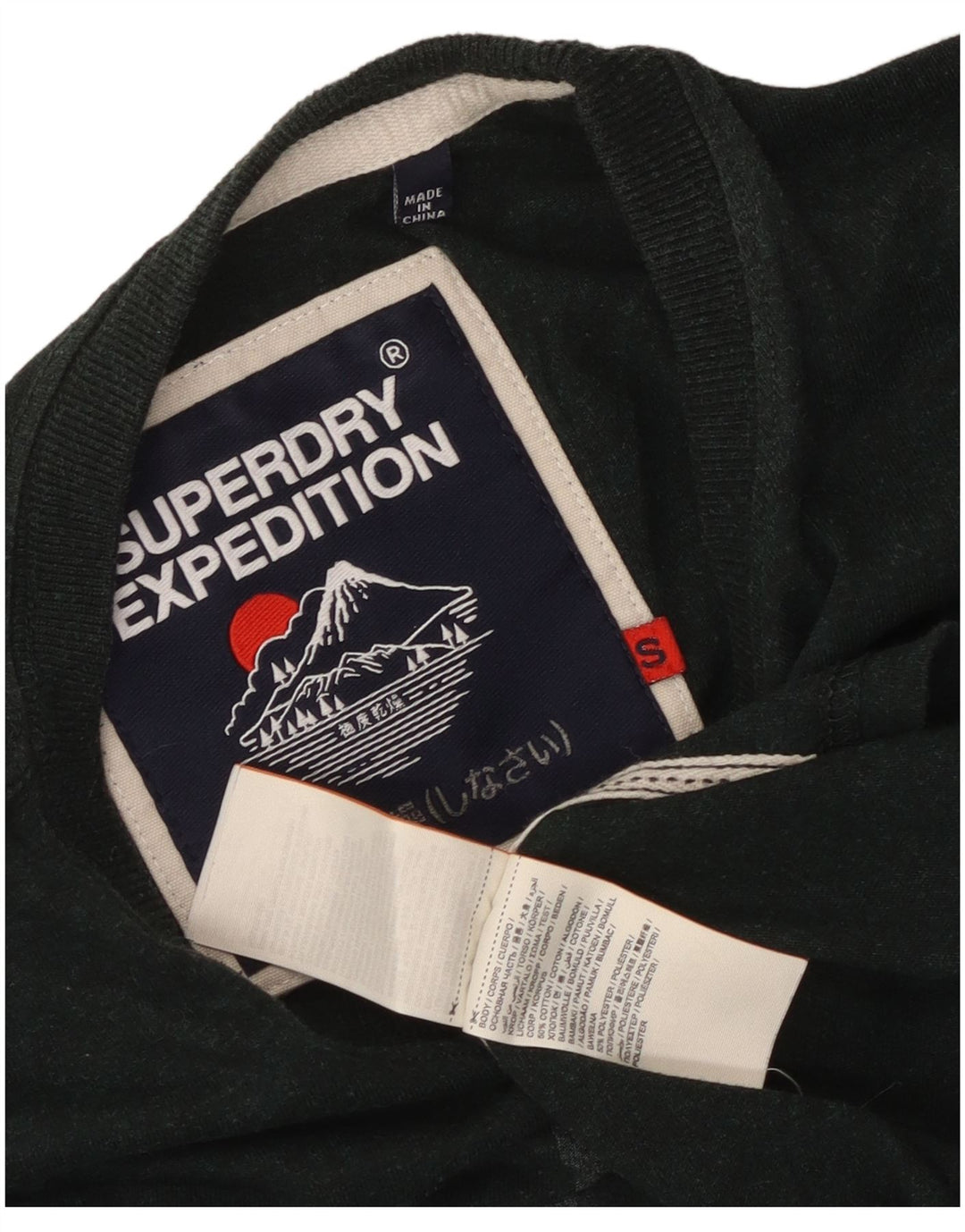Superdry Top Gráfico De Manga Larga De Algodón Verde Pequeño |
