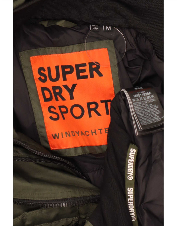 Superdry Chaqueta Cortavientos Windyachter Graphic para Hombre UK 38 Verde Medio