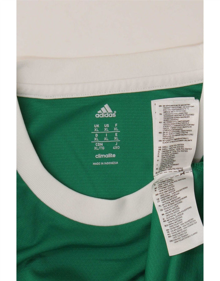 Adidas Hombre Climalite Camiseta Top XL Poliéster Verde
