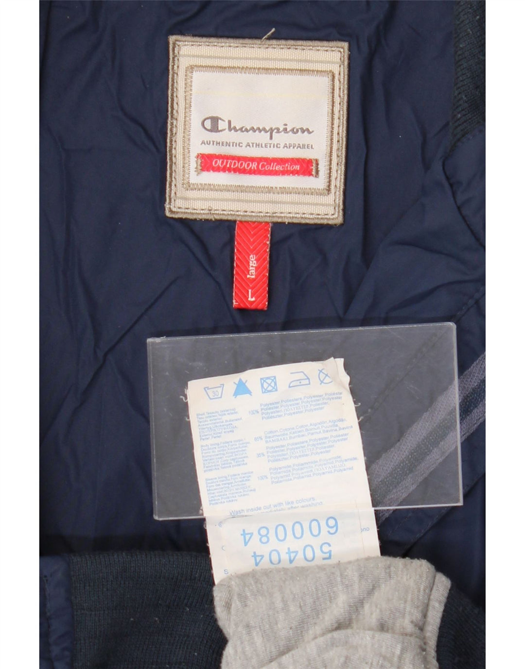 CHAMPION Womens Bomber Jacket UK 16 Large Navy Blue Polyester Vintage Champion and Second-Hand Champion from Messina Hembry 