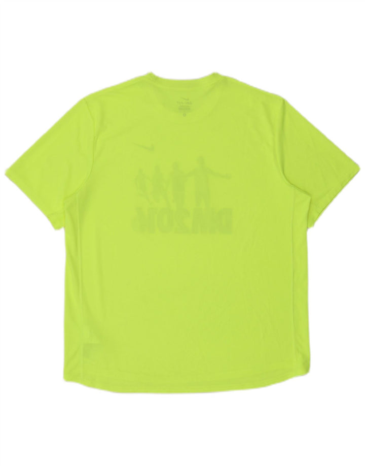 Nike Dri Fit Graphic Camiseta para hombre, talla grande, poliéster verde