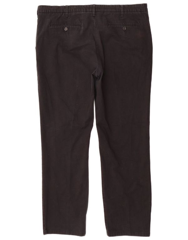 Marks & Spencer Pantalones chinos rectos de corte regular para hombre W42 L33 Negro