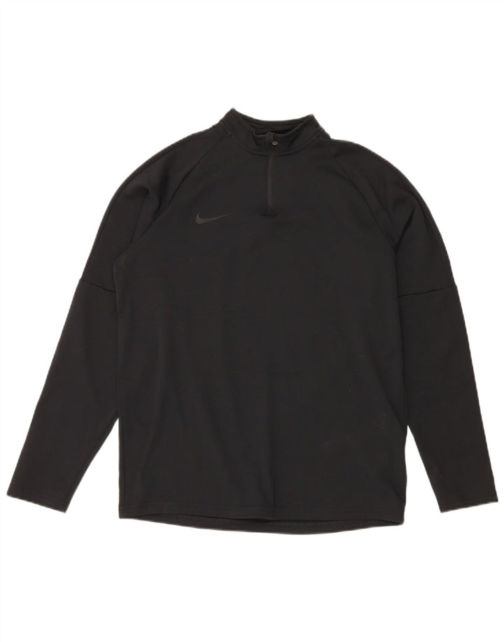 Nike Dri Fit - Chándal con cremallera y cuello para niños, 13-14 años, XL, negro