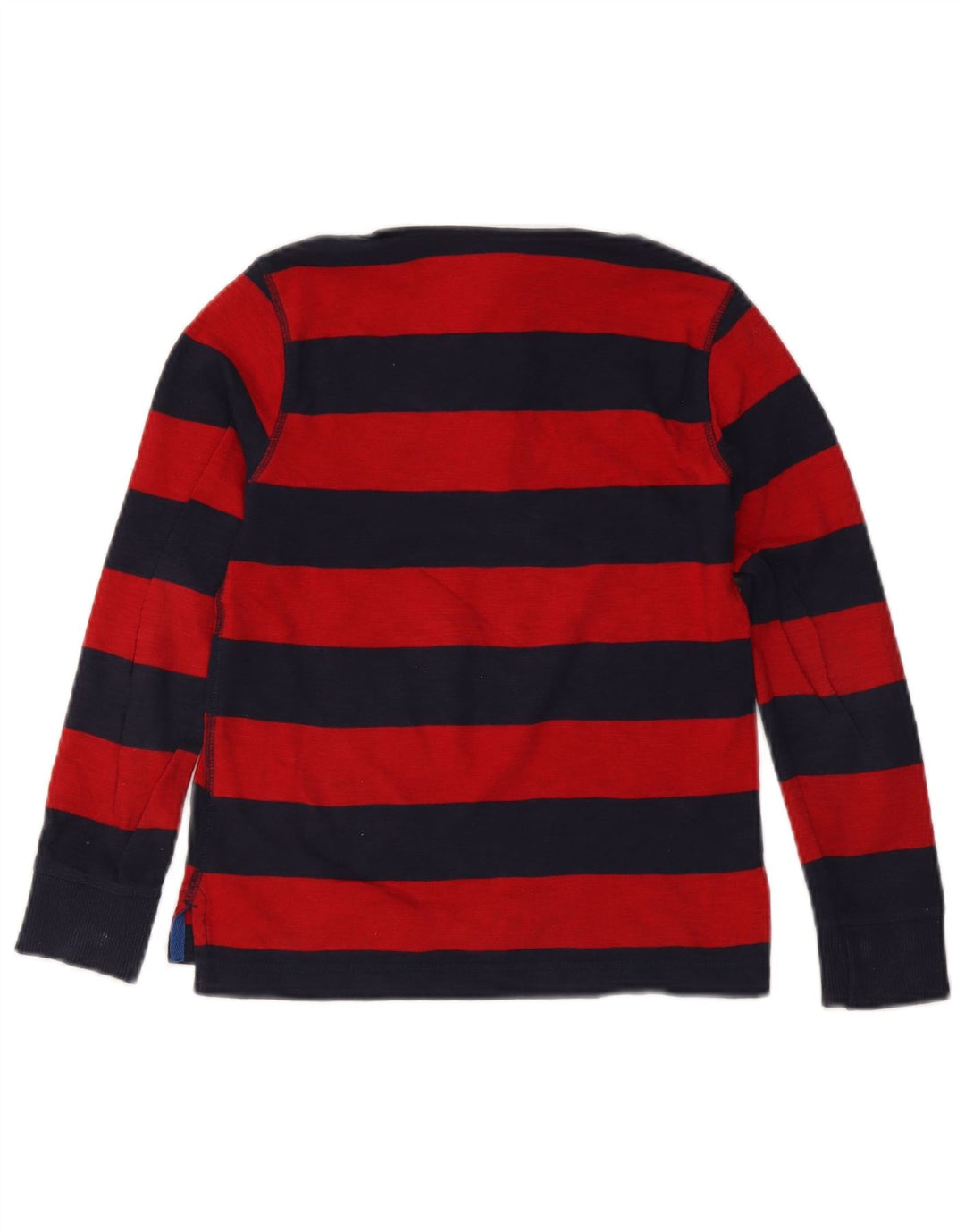 Benetton Polo Regular Manga Larga para Niño 7-8 Años Mediano Rojo Rayas