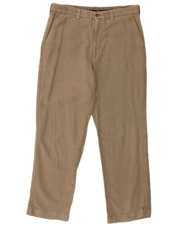 Marks & Spencer Pantalón chino recto azul Harbor para hombre W34 L29 Beige