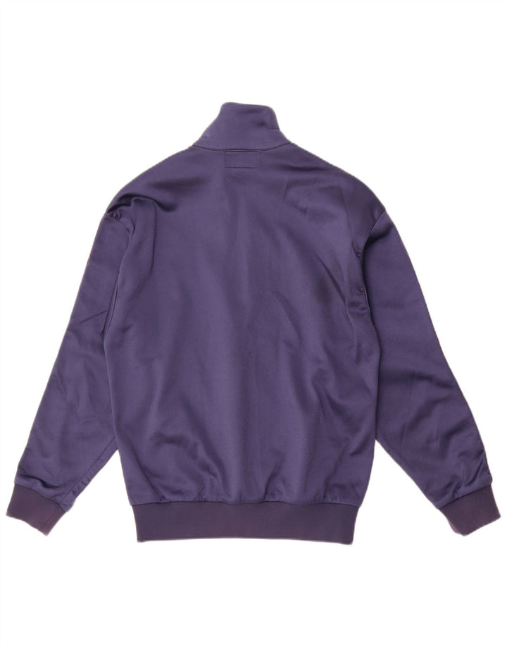 Asics Mujer Graphic Chándal Top Chaqueta IT 44 Medio Azul Marino Poliamida