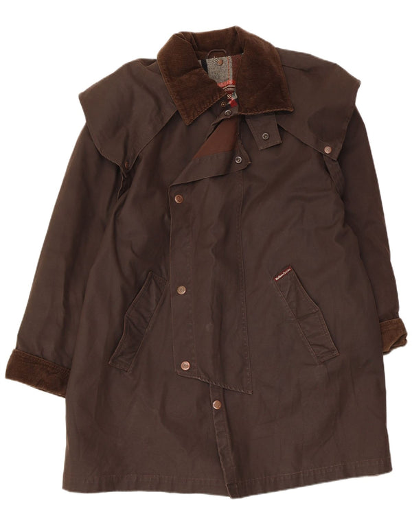 Marlboro Classics Abrigo de algodón encerado para hombre UK 36 Small Brown