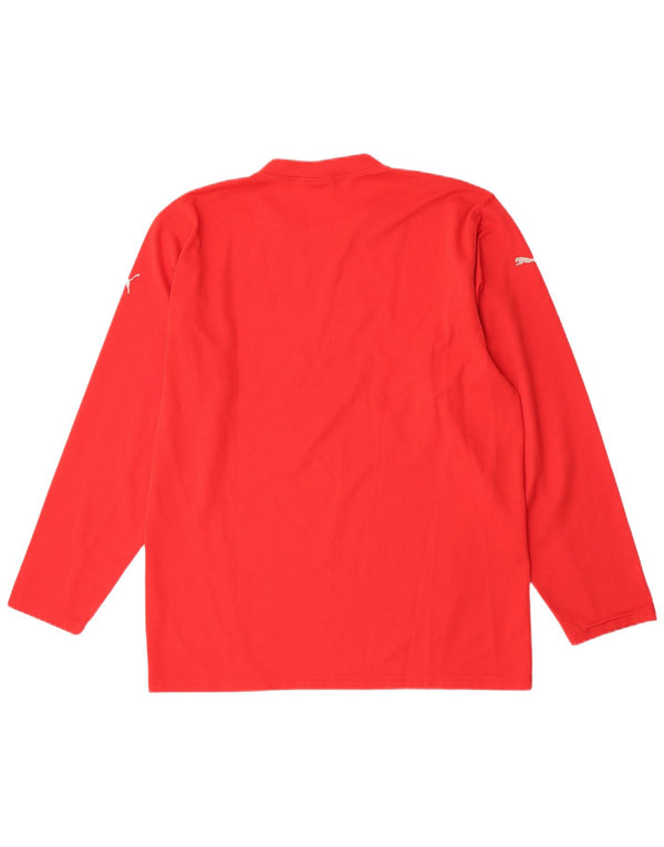 Puma Mens Top Long Sleeve XL Red Colourblock
