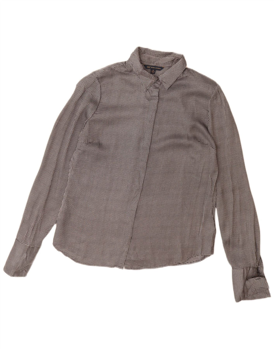 Brooks Brothers Blusa 346 para mujer US 12 Grande Gris Poliéster